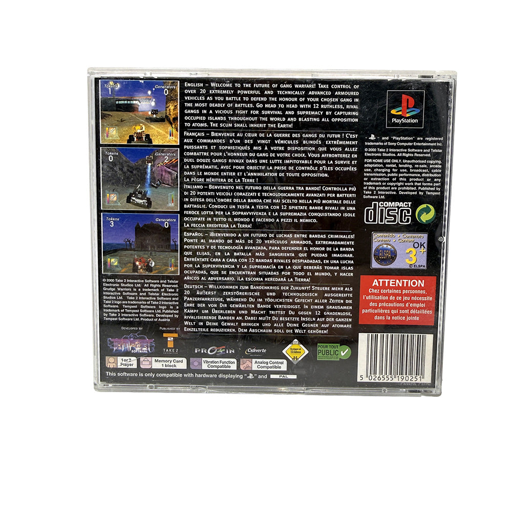 Grudge Warriors Playstation 1
Complet avec notice.
Bon état.