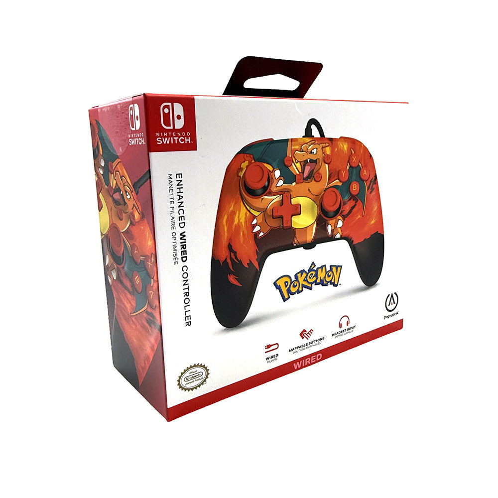 Manette filaire améliorée PowerA Nintendo Switch Pokémon Charizard Vortex