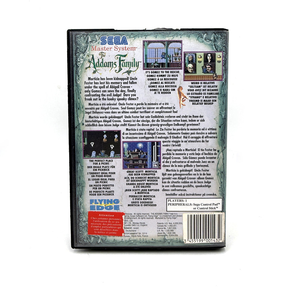 The Addams Family Sega Master System (RARE)