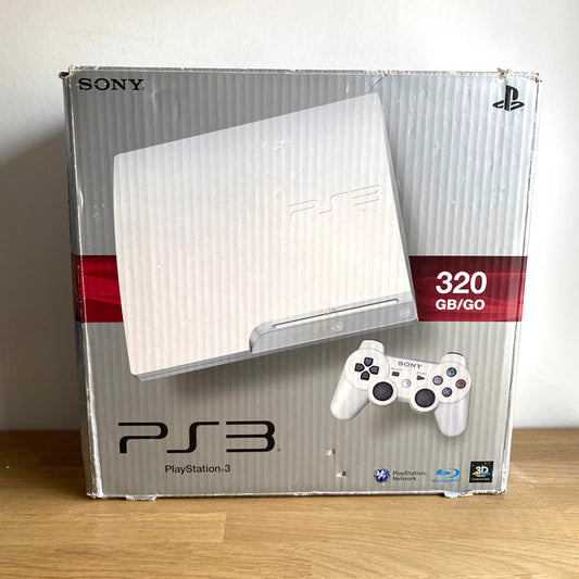 Console Playstation 3 Slim Classic White 320 Go avec 2 manettes (CECH-3004B)