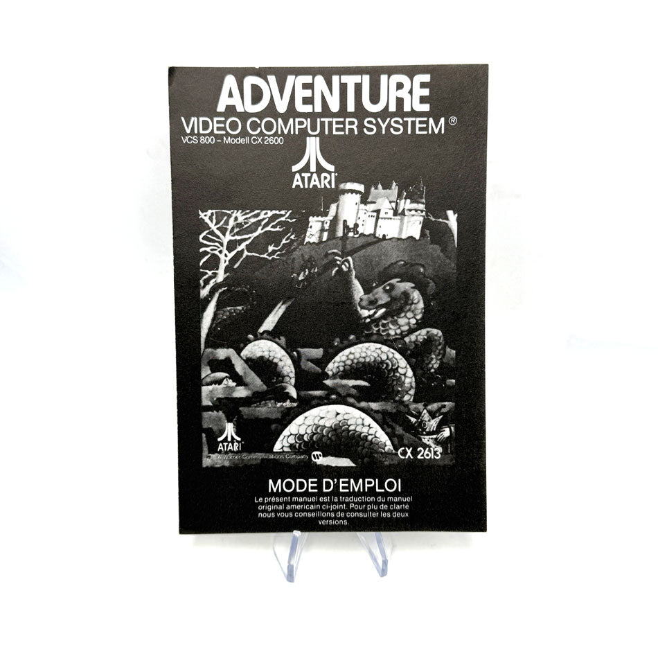 Notice Adventure Atari 2600