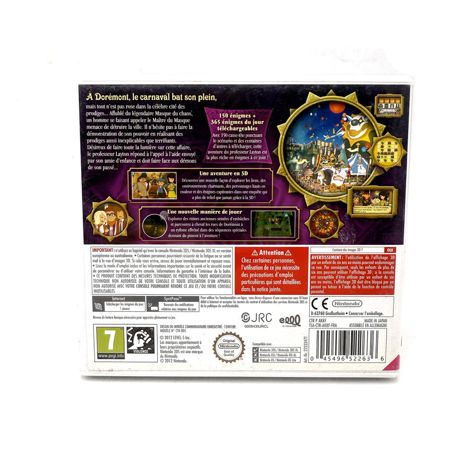 Professeur Layton et le Masque Des Miracles Nintendo 3DS