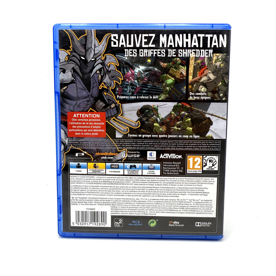 Teenage Mutant Ninja Turtles Des Mutants À Manhattan Playstation 4