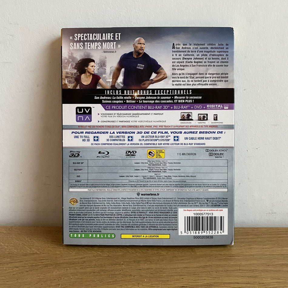 San Andreas 3D Blu-Ray 3D + Blu-Ray + DVD