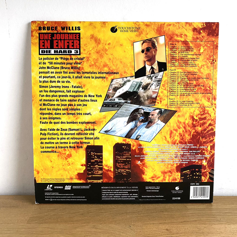 LaserDisc Une Journée En Enfer Die Hard 3