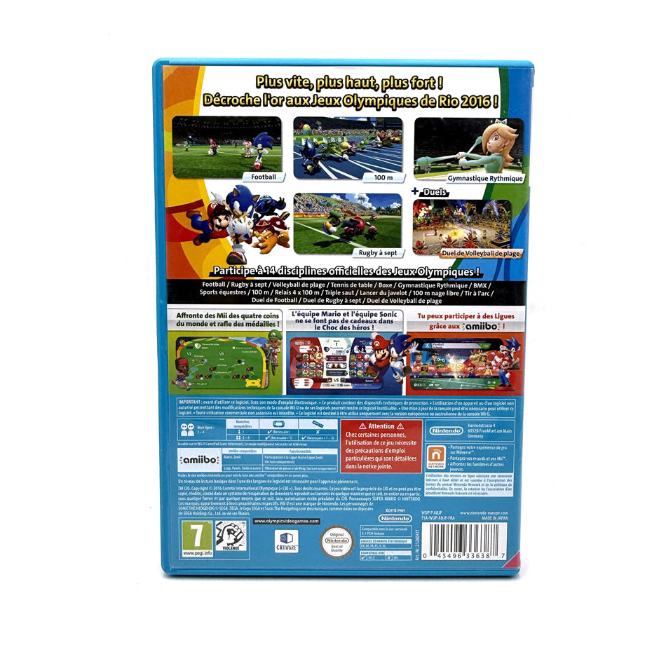 Mario & Sonic aux Jeux Olympiques de Rio 2016 Nintendo Wii U