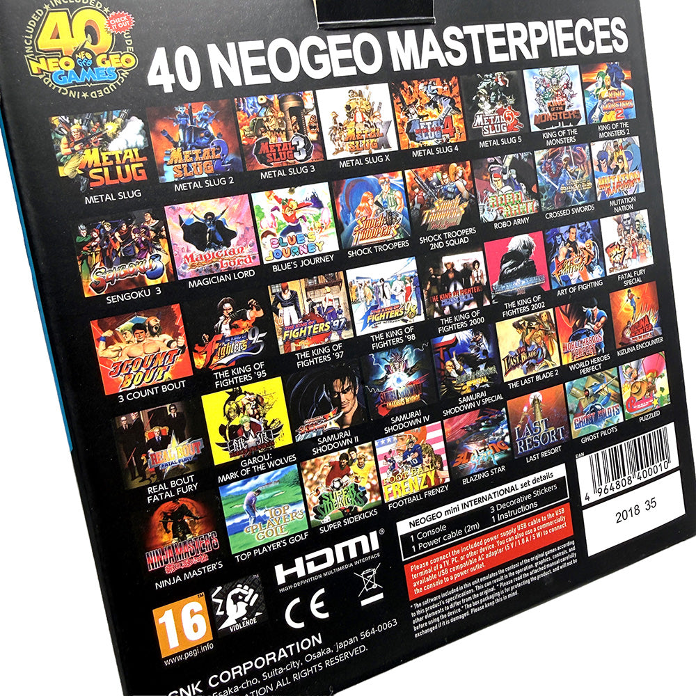Console NEO-GEO Mini International Edition 40th Anniversary (40 jeux inclus)