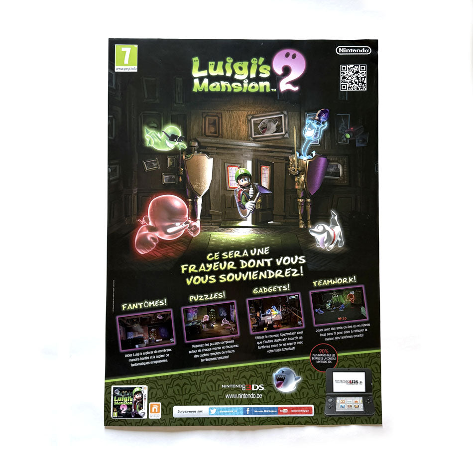 Luigi's Mansion 2 Nintendo 3DS Advertising Poster (A1)