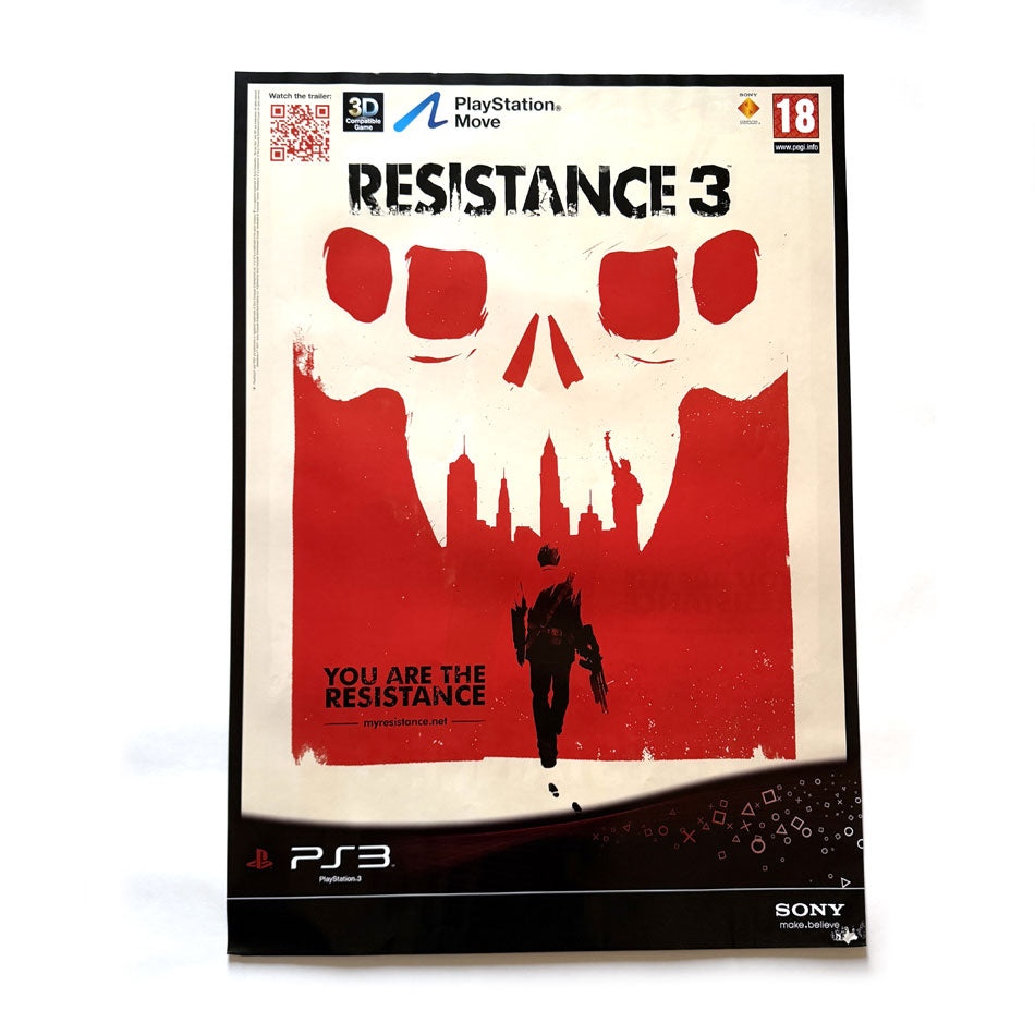 Poster publicitaire Resistance 3 Playstation 3 (A1)