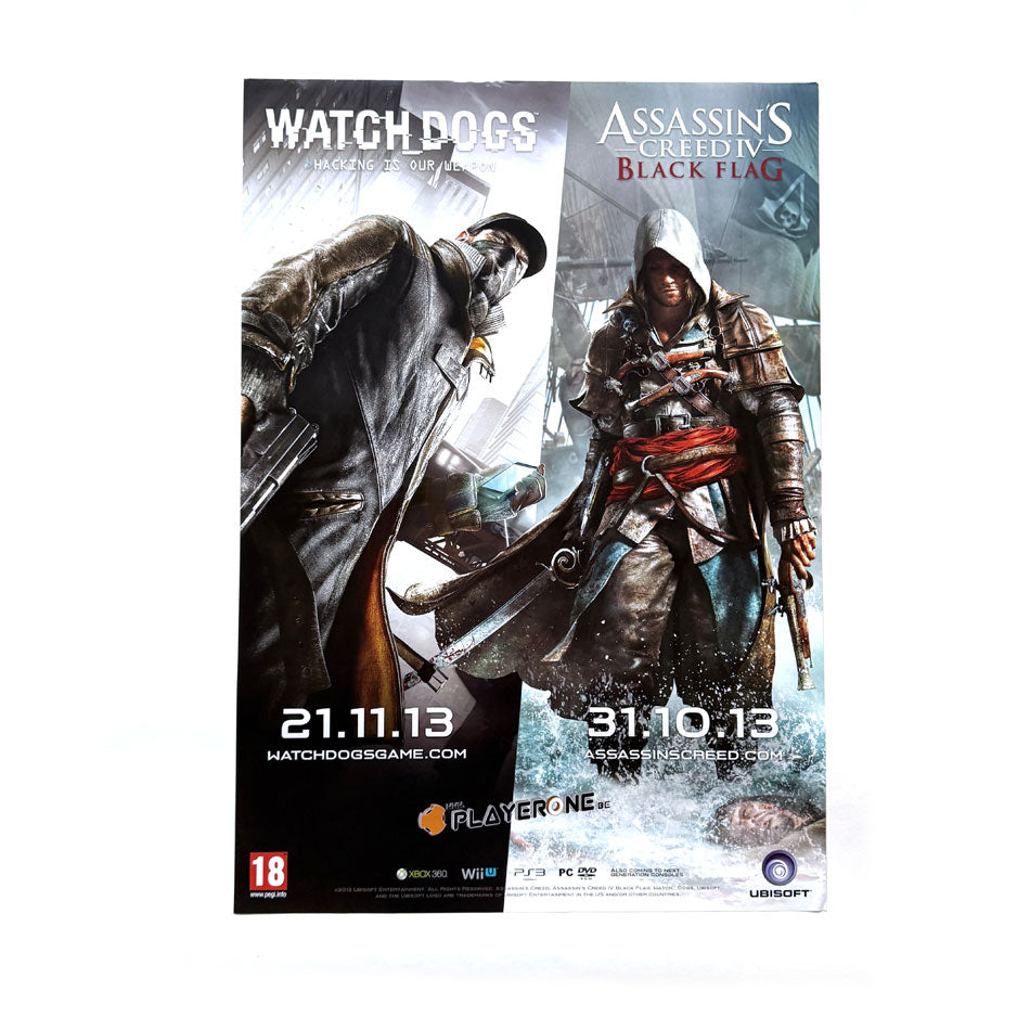 Poster publicitaire Watch Dogs / Assassin's Creed Black Flag