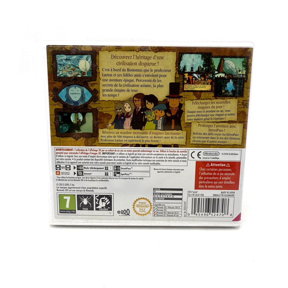 Professeur Layton et l'Héritage des Aslantes Nintendo 3DS