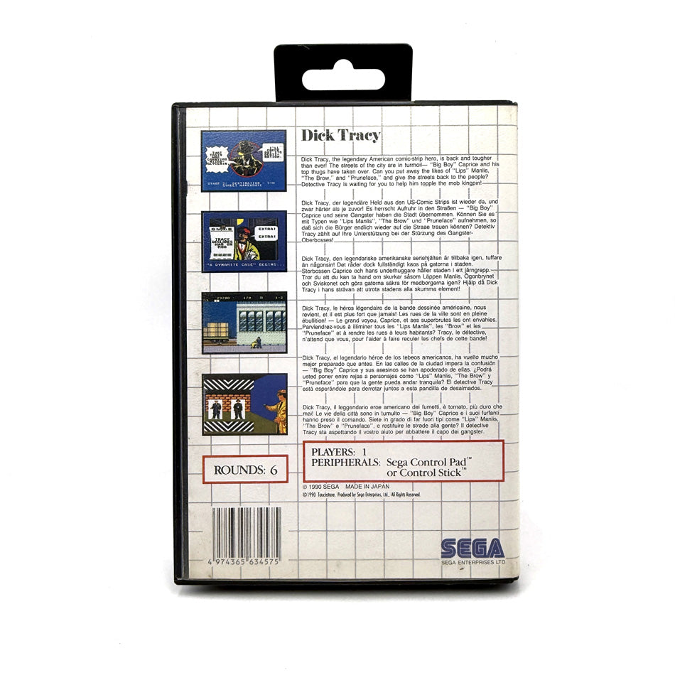 Dick Tracy Sega Master System