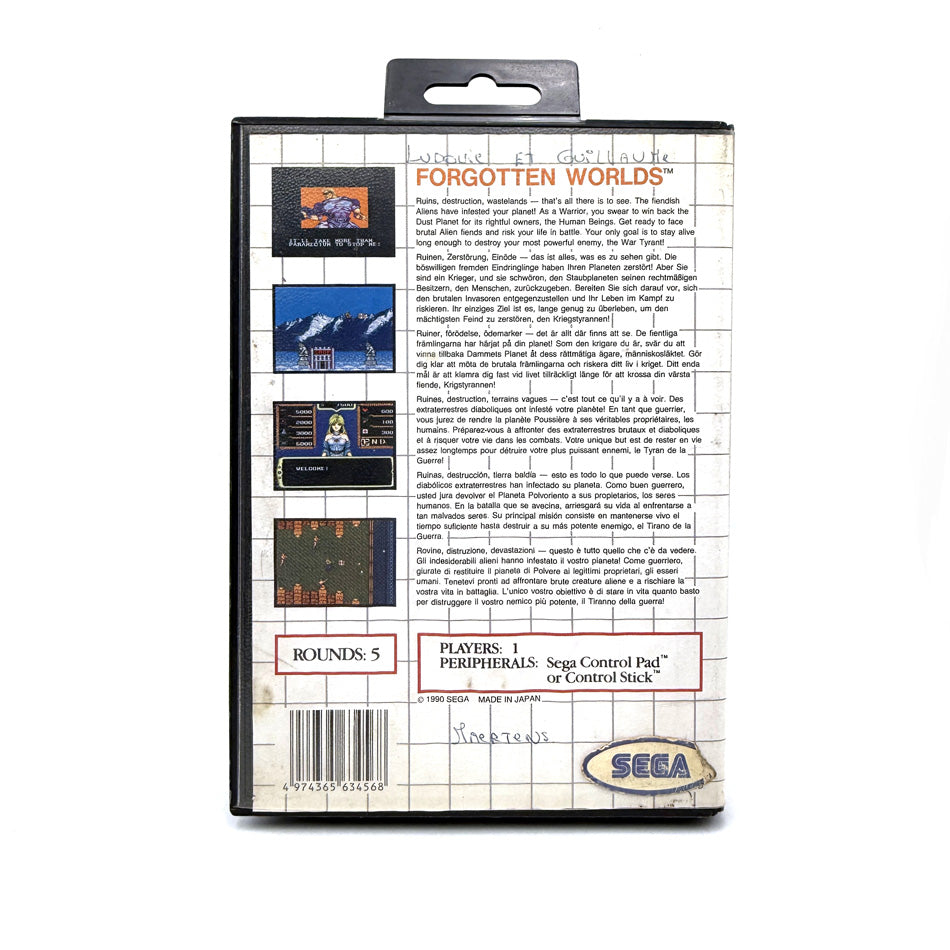 Forgotten Worlds Sega Master System
