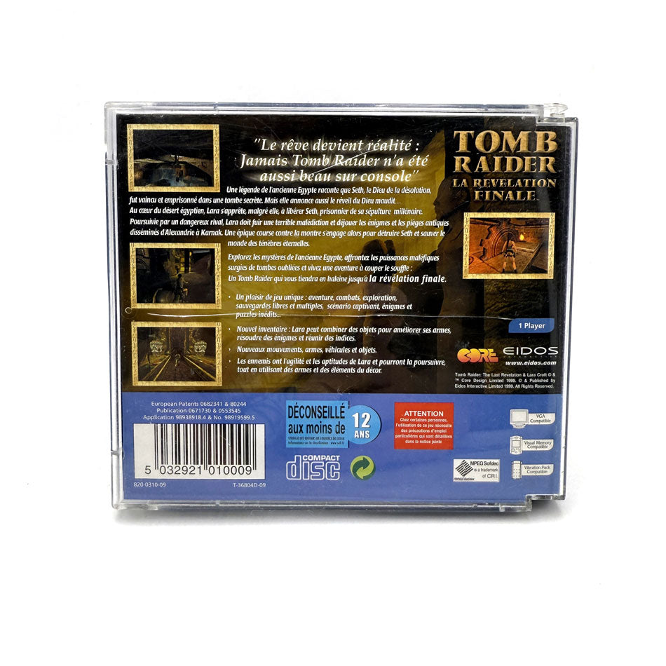 Tomb Raider La Révélation Finale Sega Dreamcast