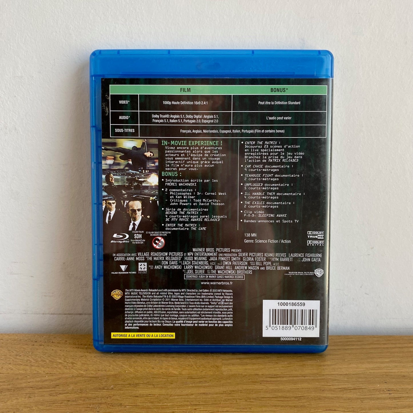 Matrix Reloaded Blu-Ray