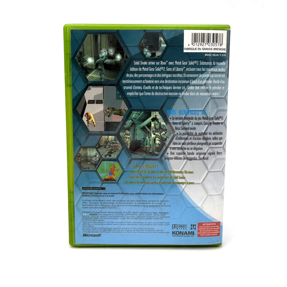 Metal Gear Solid 2 Substance Xbox