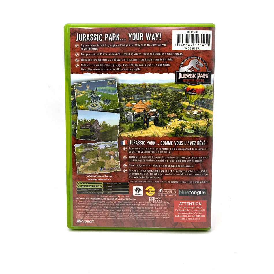 Jurassic Park Operation Genesis Xbox