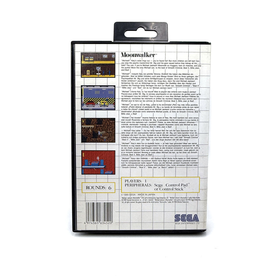 Michael Jackson's Moonwalker Sega Master System