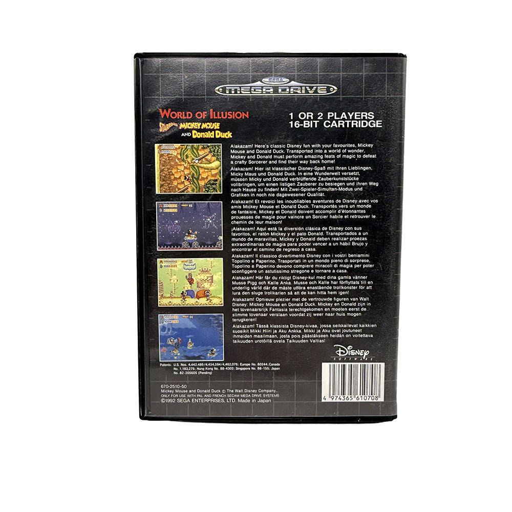 World of Illusion Starring Mickey Mouse and Donald Duck Sega Megadrive