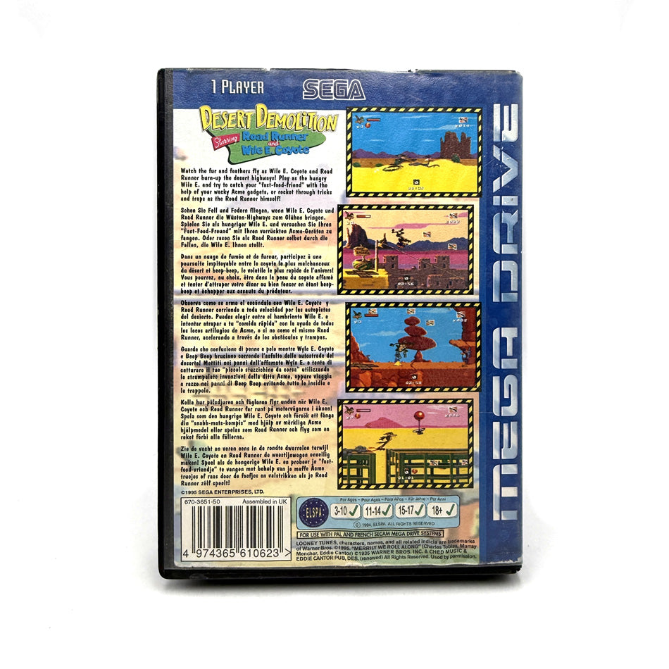 Desert Demolition Starring Road Runner And Wile E. Coyote Sega Megadrive
