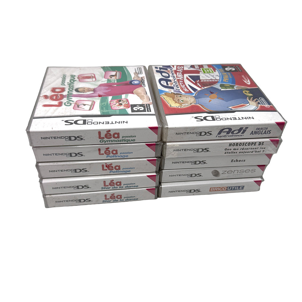 Lot de 10 jeux Nintendo DS neufs sous blister - Boitiers de remplacement