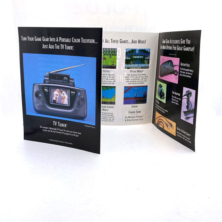 Notice publicitaire Sega Game Gear