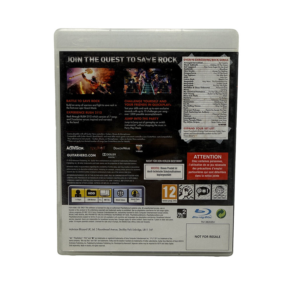 Guitar Hero Warriors of Rock Playstation 3