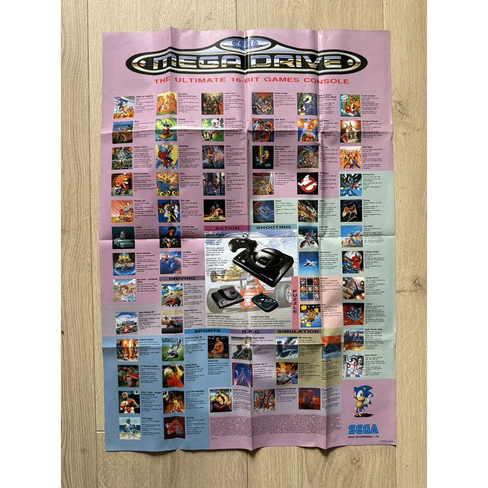 Poster Sonic The Hedgehog Sega Megadrive