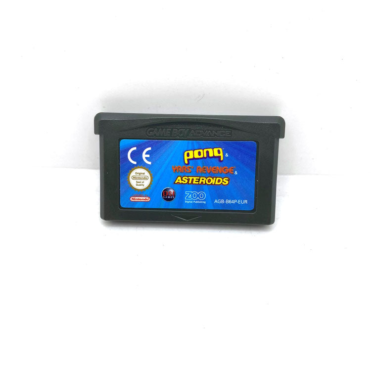 Pong Yars Revenge Asteroids Nintendo Game Boy Advance