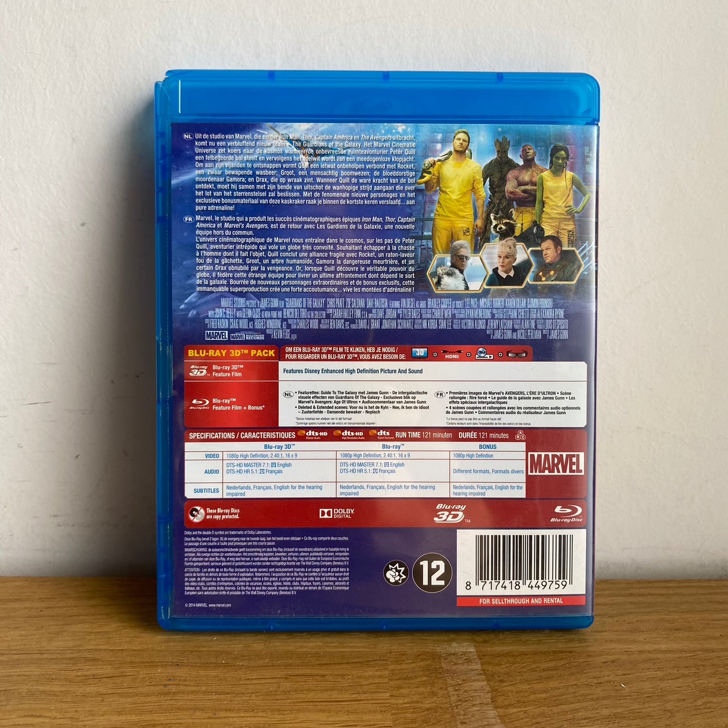 Les Gardiens de la Galaxy Blu-Ray 3D