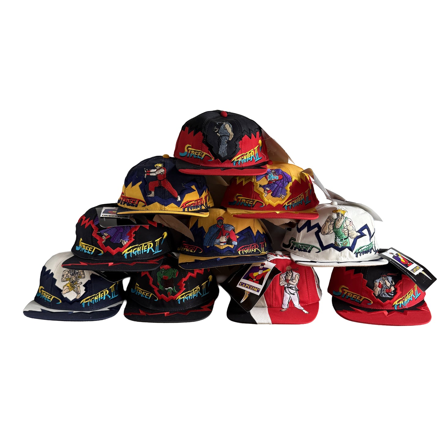 Lot de 10 casquettes Street Fighter II Vintage (1996)
