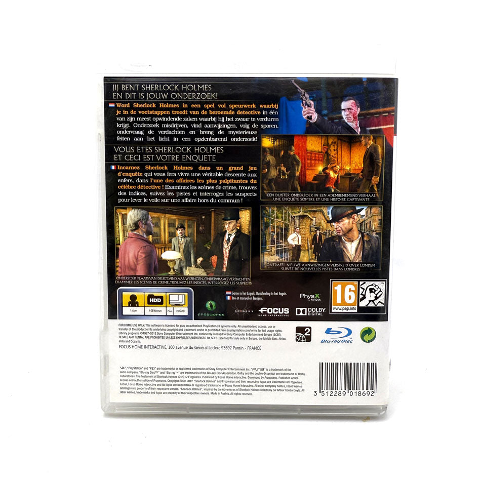 The Testament Of Sherlock Holmes Playstation 3