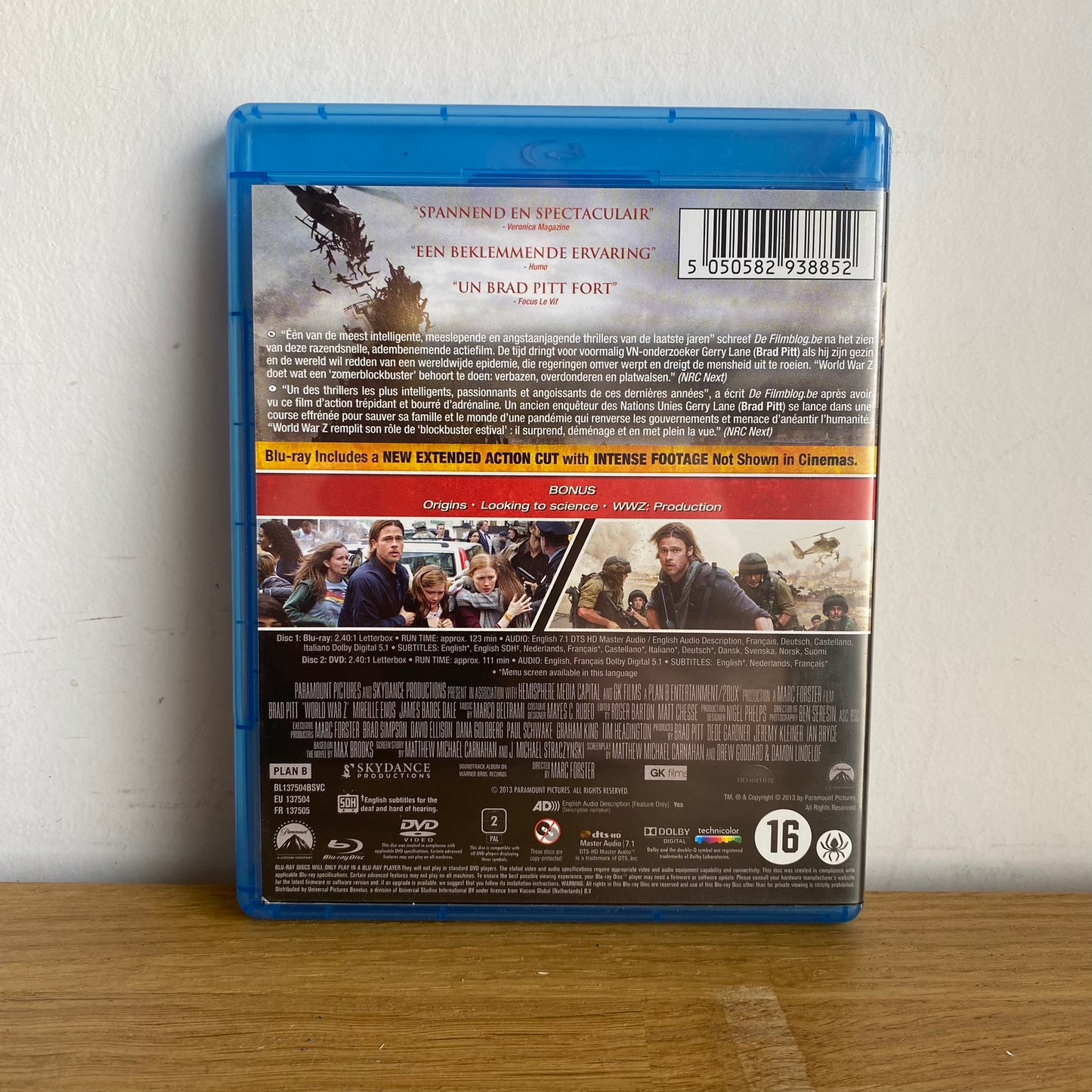 World War Z Blu-Ray Extended Action Cut