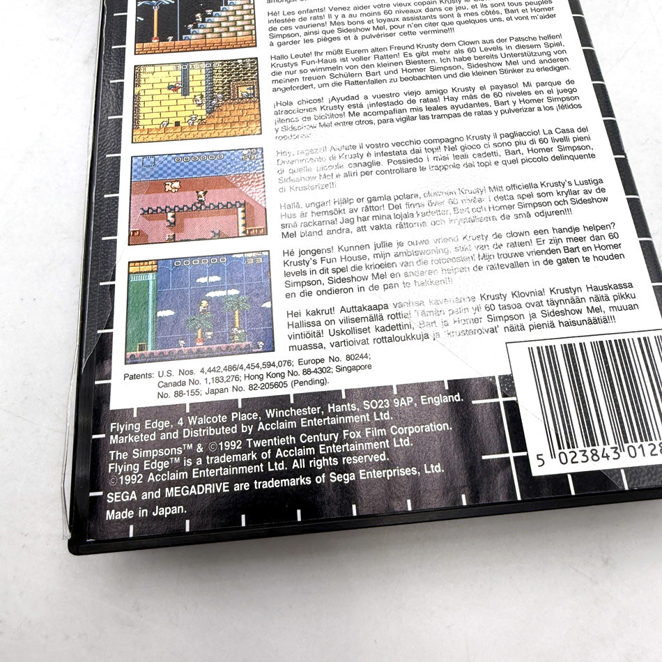 Krusty's Super Fun House Sega Megadrive