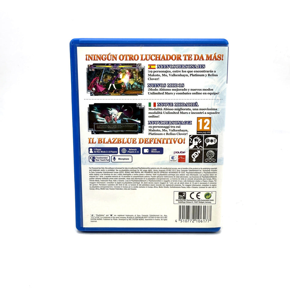 Blazblue Continuum Shift Extend Playstation PS Vita