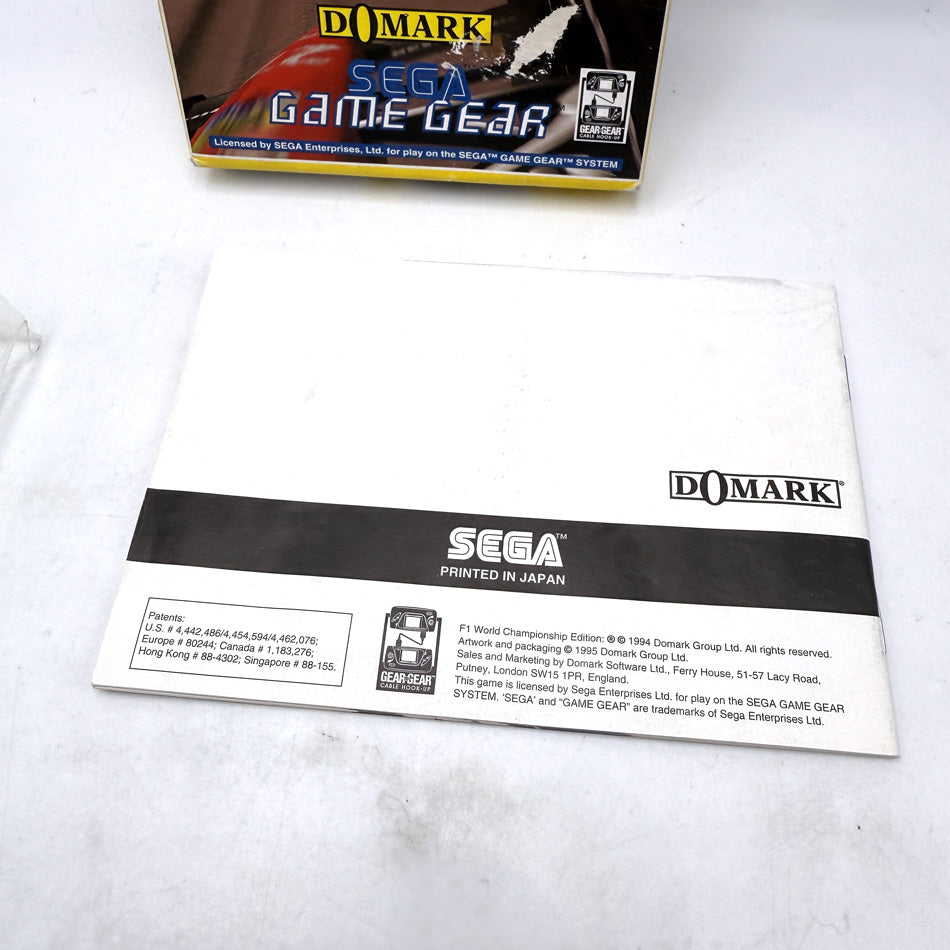 F1 World Championship Edition Sega Game Gear