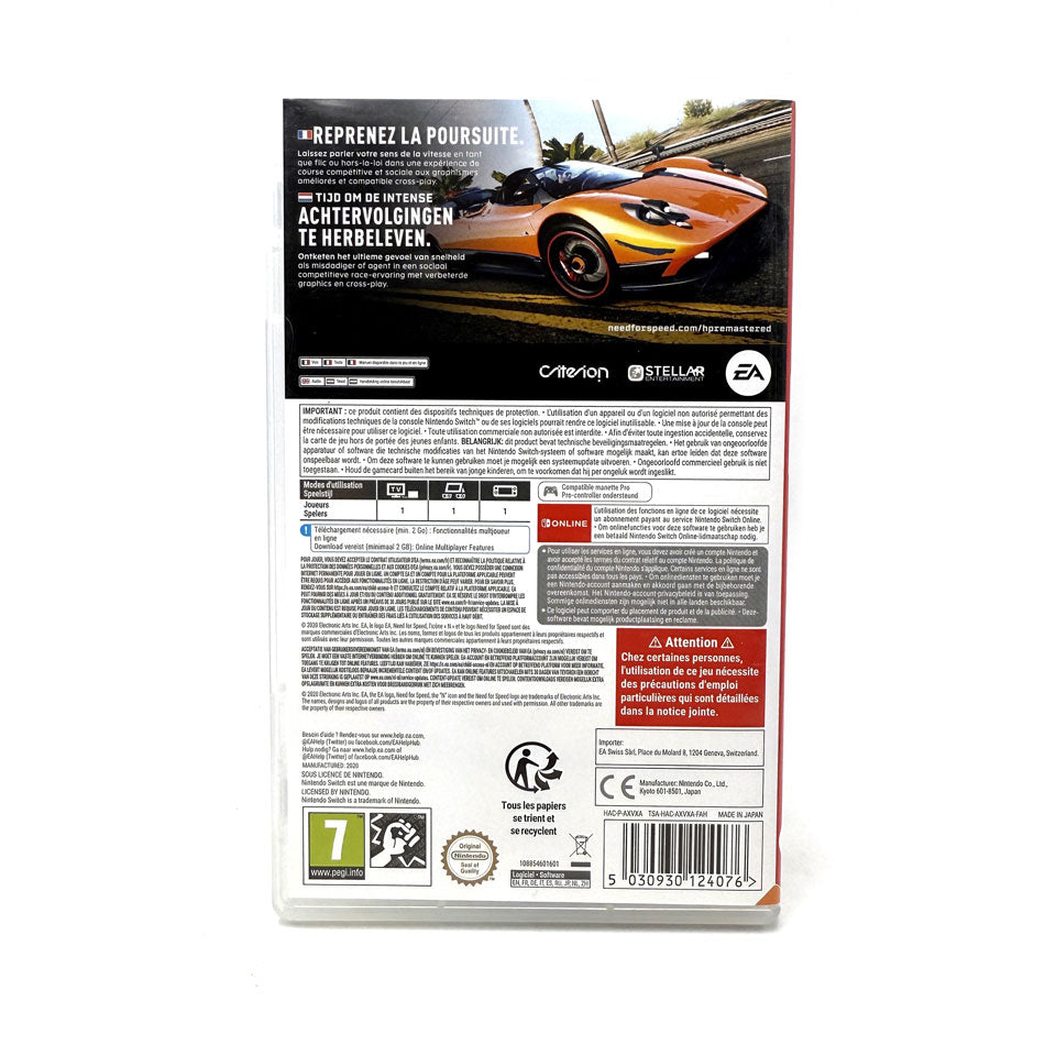 Need For Speed Hot Pursuit Remastered Nintendo Switch