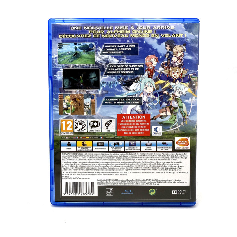 Sword Art Online Lost Song Playstation 4