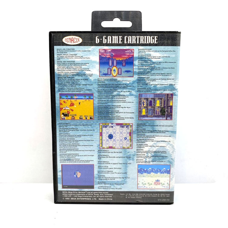 Menacer 6-Game Cartridge Sega Megadrive