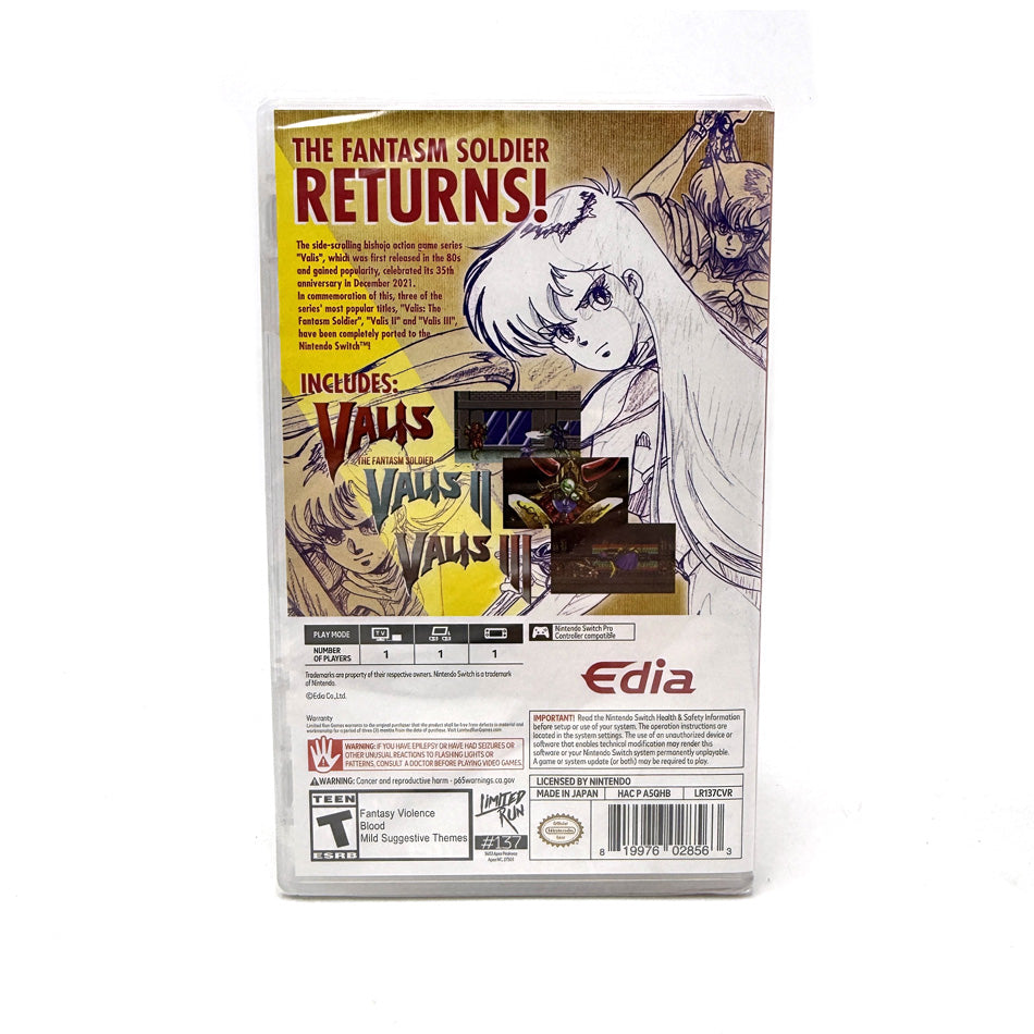 Valis The Fantasm Soldier Collection Nintendo Switch