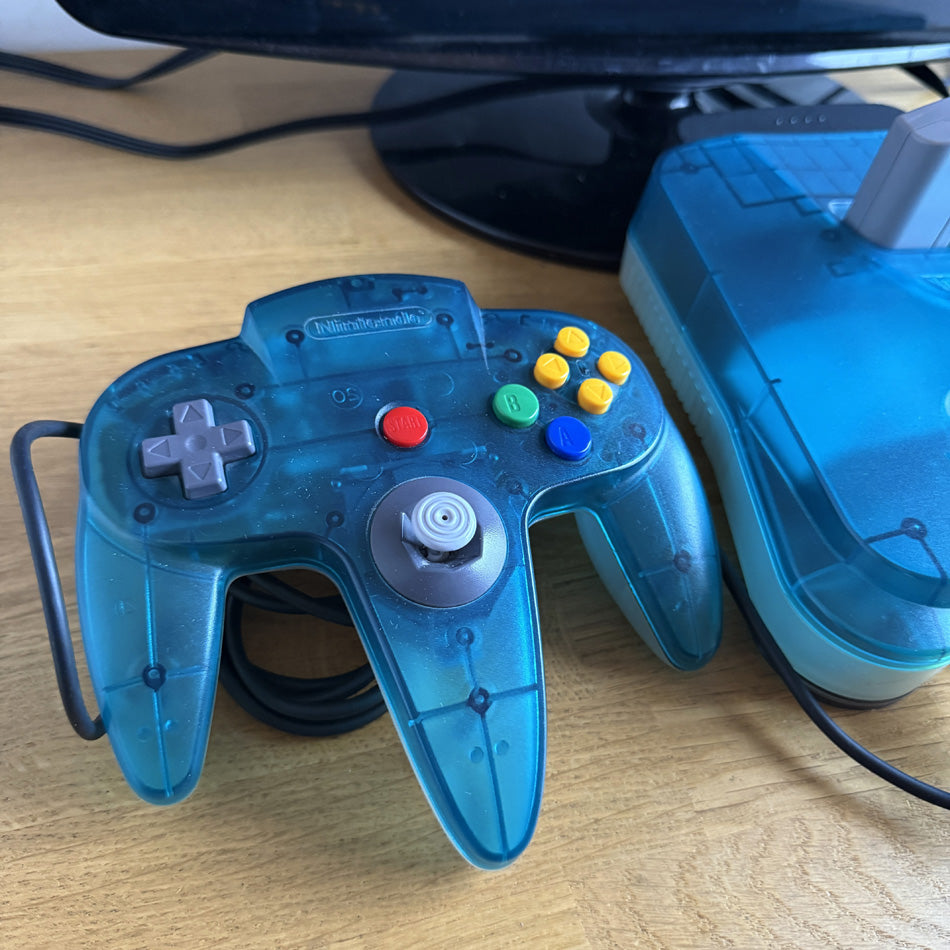 Console Nintendo 64 Clear Blue Super Mario 64 Pack (RARE)