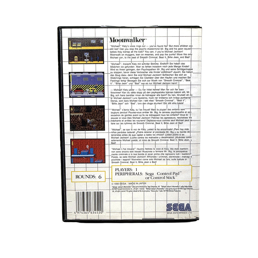 Michael Jackson's Moonwalker Sega Master System