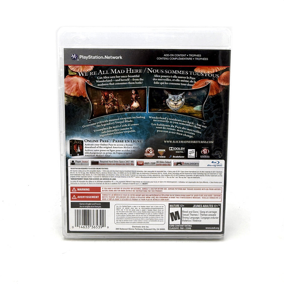 Alice Madness Returns Playstation 3