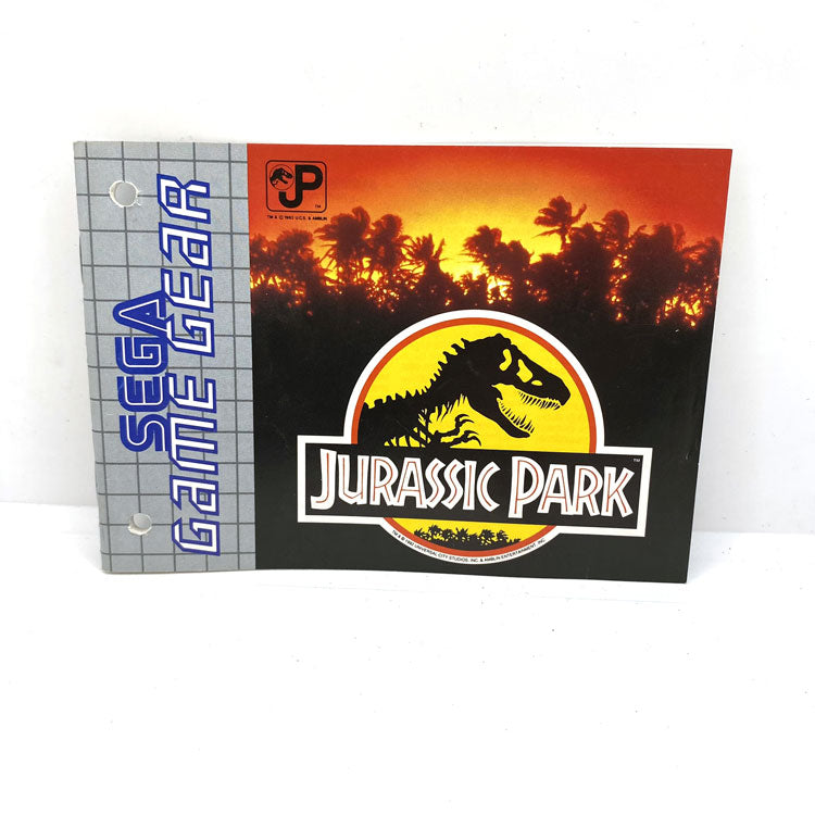 Notice Jurassic Park Sega Game Gear