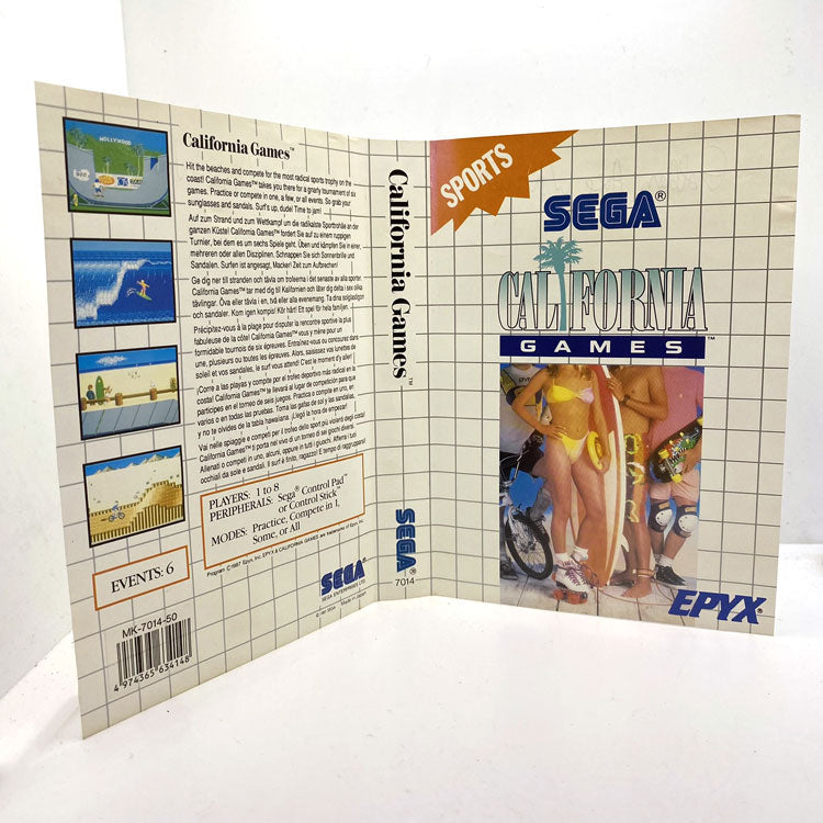 Jaquette Califormia Games Sega Master System