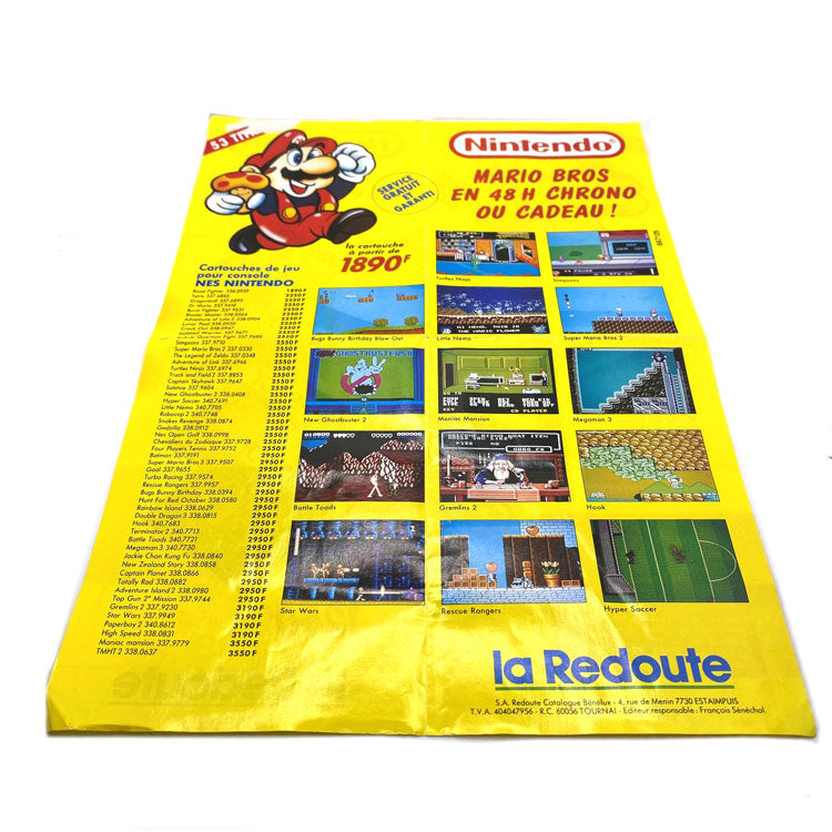 Advertising La Redoute Nintendo Notice