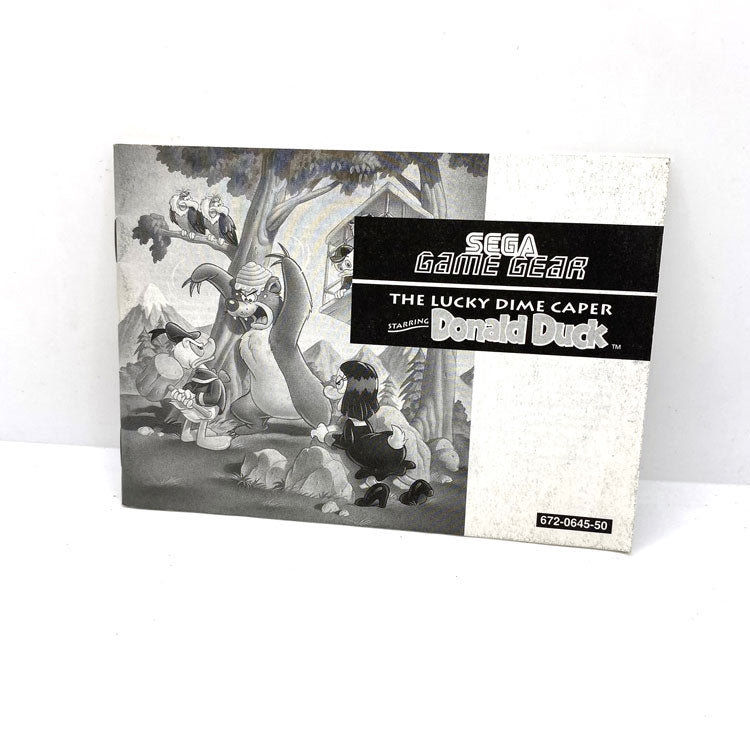 Notice The Lucky Dime Caper Starring Donald Duck Sega Game Gear