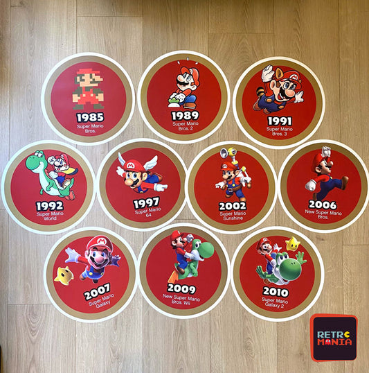 10 stickers Super Mario 25th Anniversary 1985-2010 Promo Not For Resale Nintendo