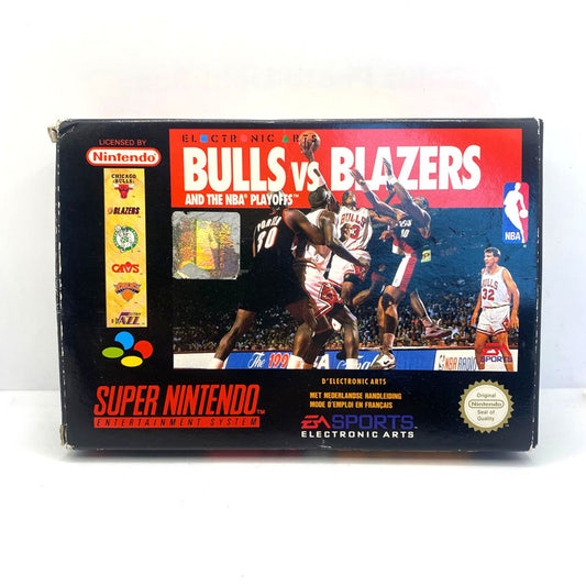Boite et notice Bulls VS Blazers and the NBA Playoffs Super Nintendo