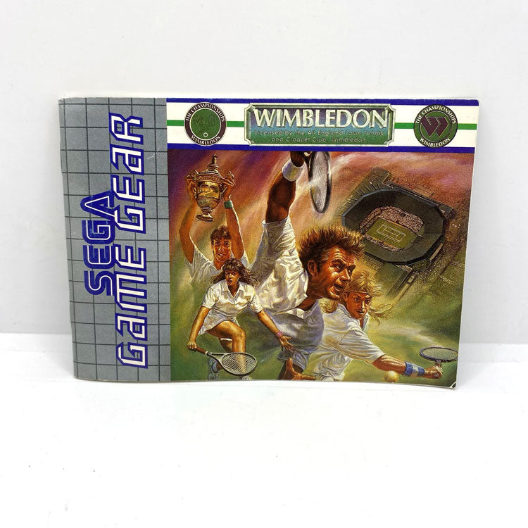 Wimbledon Instructions Sega Game Gear